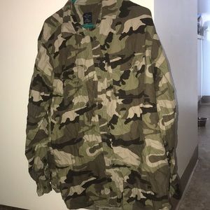 Oversized camo flannel